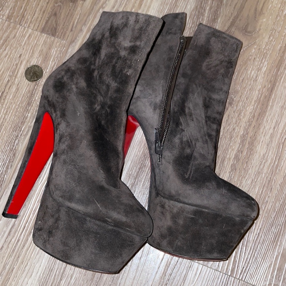 Louboutin Platform High Heels Suede